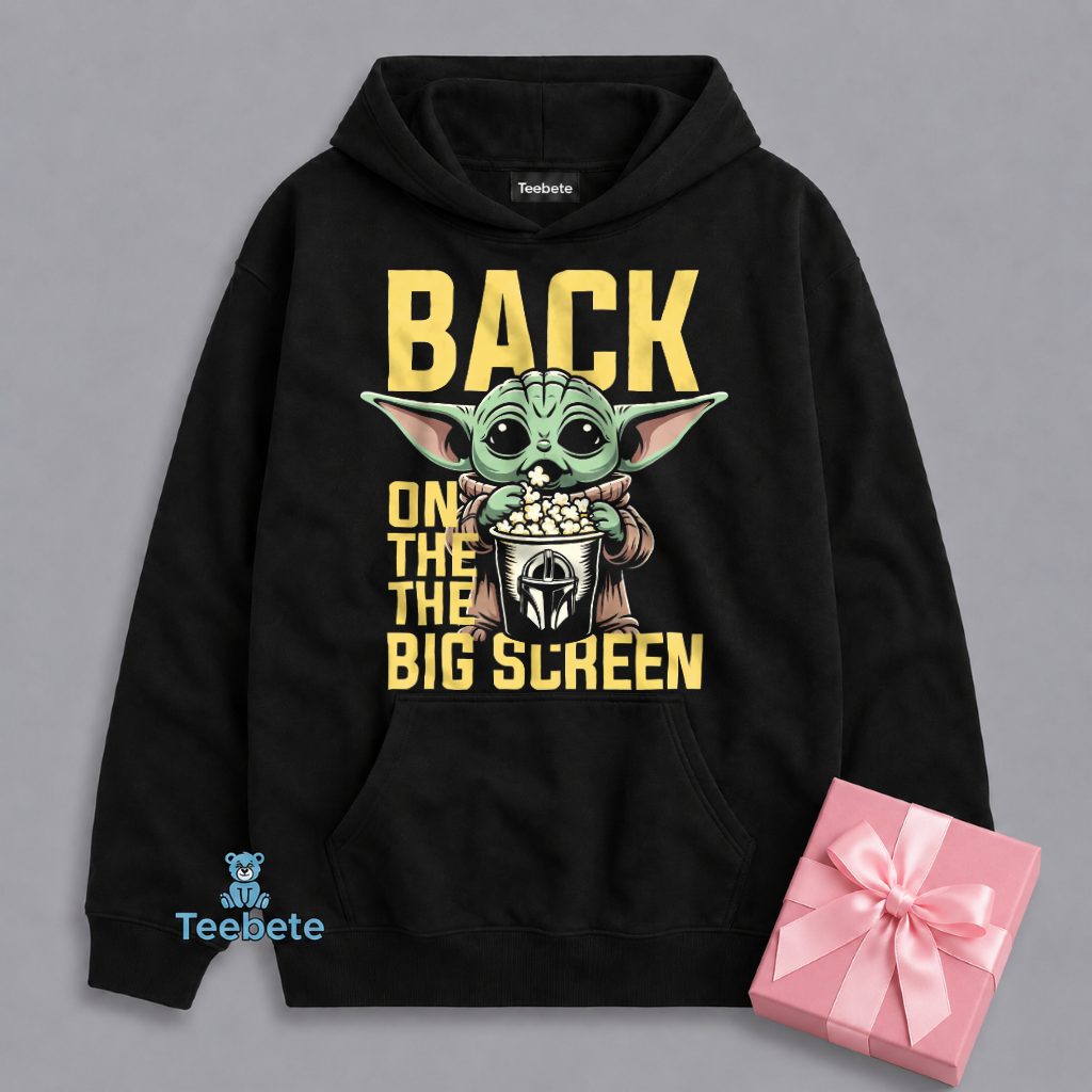 Mandalorian And Grogu Big Screen Celebration Hoodie Mandalorian And Grogu Big Screen Celebration Hoodie