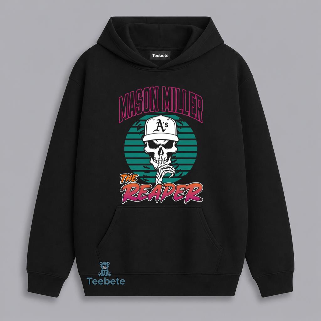 Mason Miller The Reaper Oakland Athletics Skull Baseball Hoodie Mason Miller The Reaper Oakland Athletics Skull Baseball Hoodie