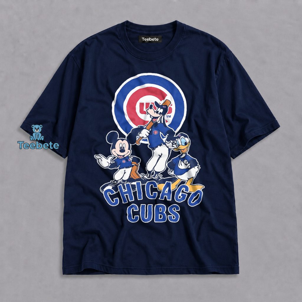 Mickey Mouse Goofy Donald Duck Chicago Cubs Disney Fan Shirt