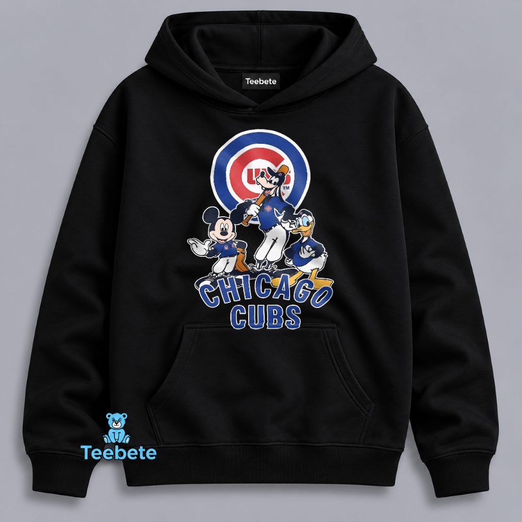 Mickey Mouse Goofy Donald Duck Chicago Cubs Disney Fan Hoodie Mickey Mouse Goofy Donald Duck Chicago Cubs Disney Fan Hoodie