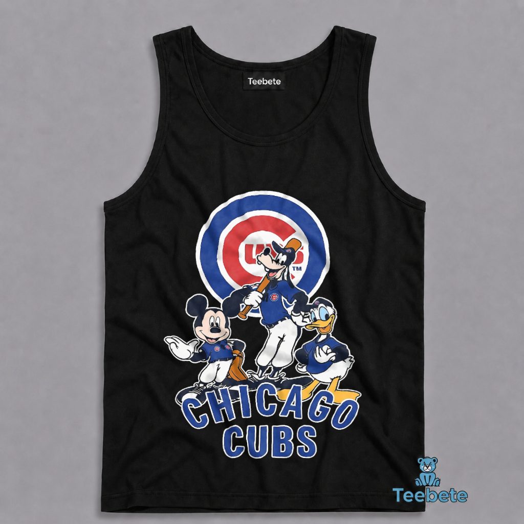 Mickey Mouse Goofy Donald Duck Chicago Cubs Disney Fan Tanktop Mickey Mouse Goofy Donald Duck Chicago Cubs Disney Fan Tanktop