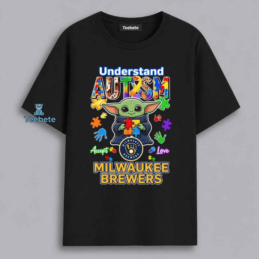 Milwaukee Brewers Autism Accept Love Puzzle Character MLB Fan Shirt