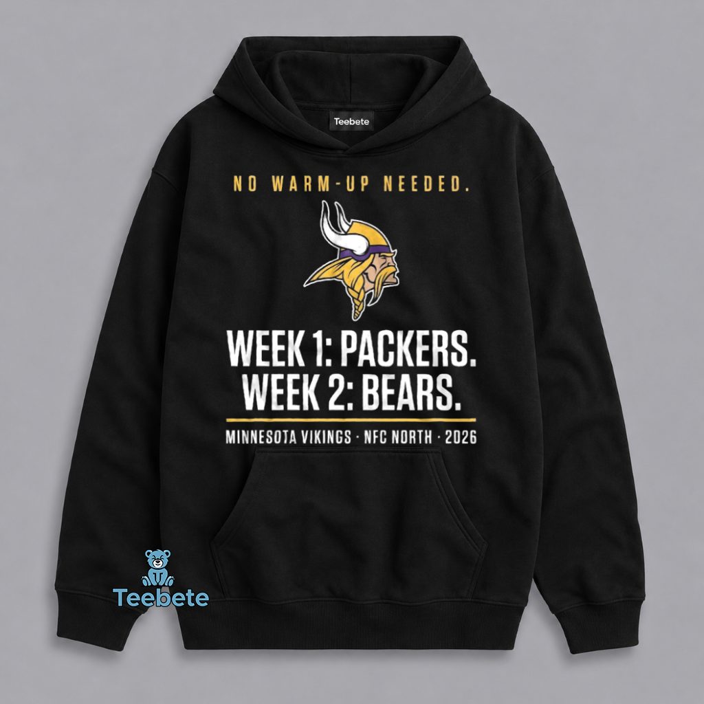 Minnesota Vikings NFC North Rivalry Opener Packers Bears 2026 NFL Fan Hoodie Minnesota Vikings NFC North Rivalry Opener Packers Bears 2026 NFL Fan Hoodie