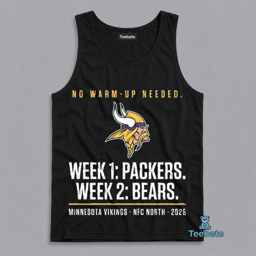 Minnesota Vikings NFC North Rivalry Opener Packers Bears 2026 NFL Fan Tanktop Minnesota Vikings NFC North Rivalry Opener Packers Bears 2026 NFL Fan Tanktop
