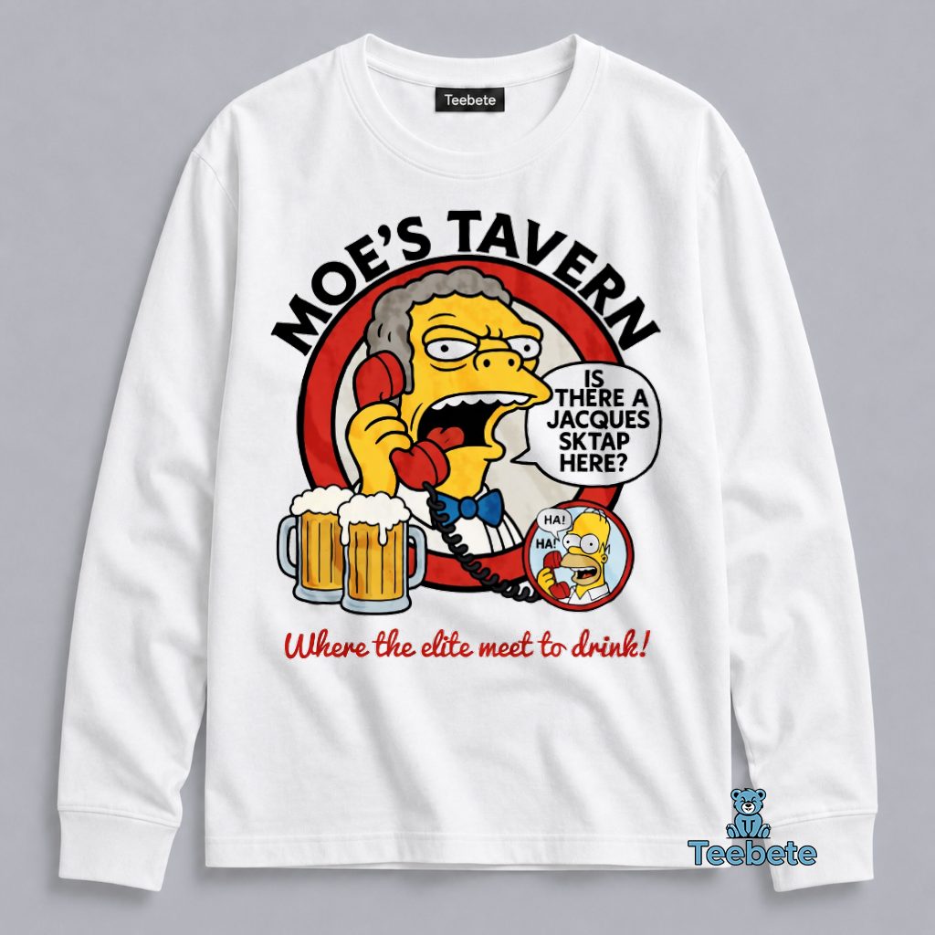 Moes Tavern Where The Elite Meet To Drink Simpsons Funny Graphic Long Sleeve Moes Tavern Where The Elite Meet To Drink Simpsons Funny Graphic Long Sleeve
