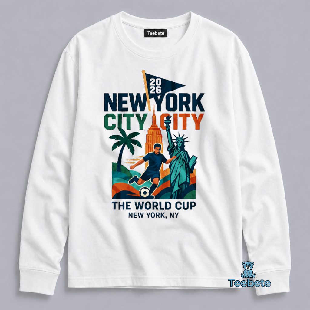 New York City 2026 World Cup Host City Soccer Long Sleeve New York City 2026 World Cup Host City Soccer Long Sleeve