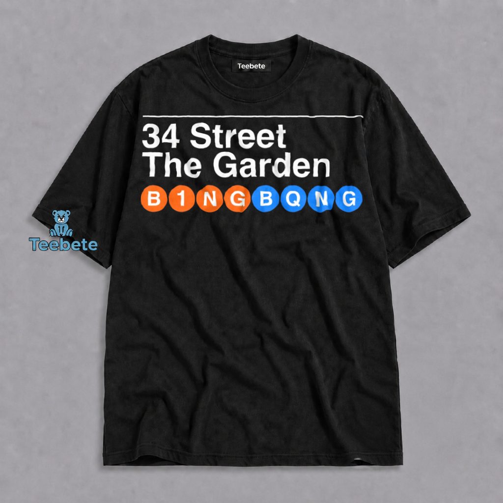 New York Knicks 34 Street The Garden Bing Bong Subway Shirt