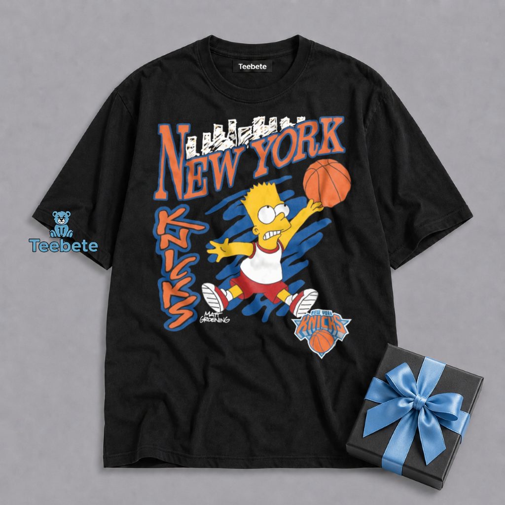 New York Knicks Bart Simpson Basketball Dunk Shirt