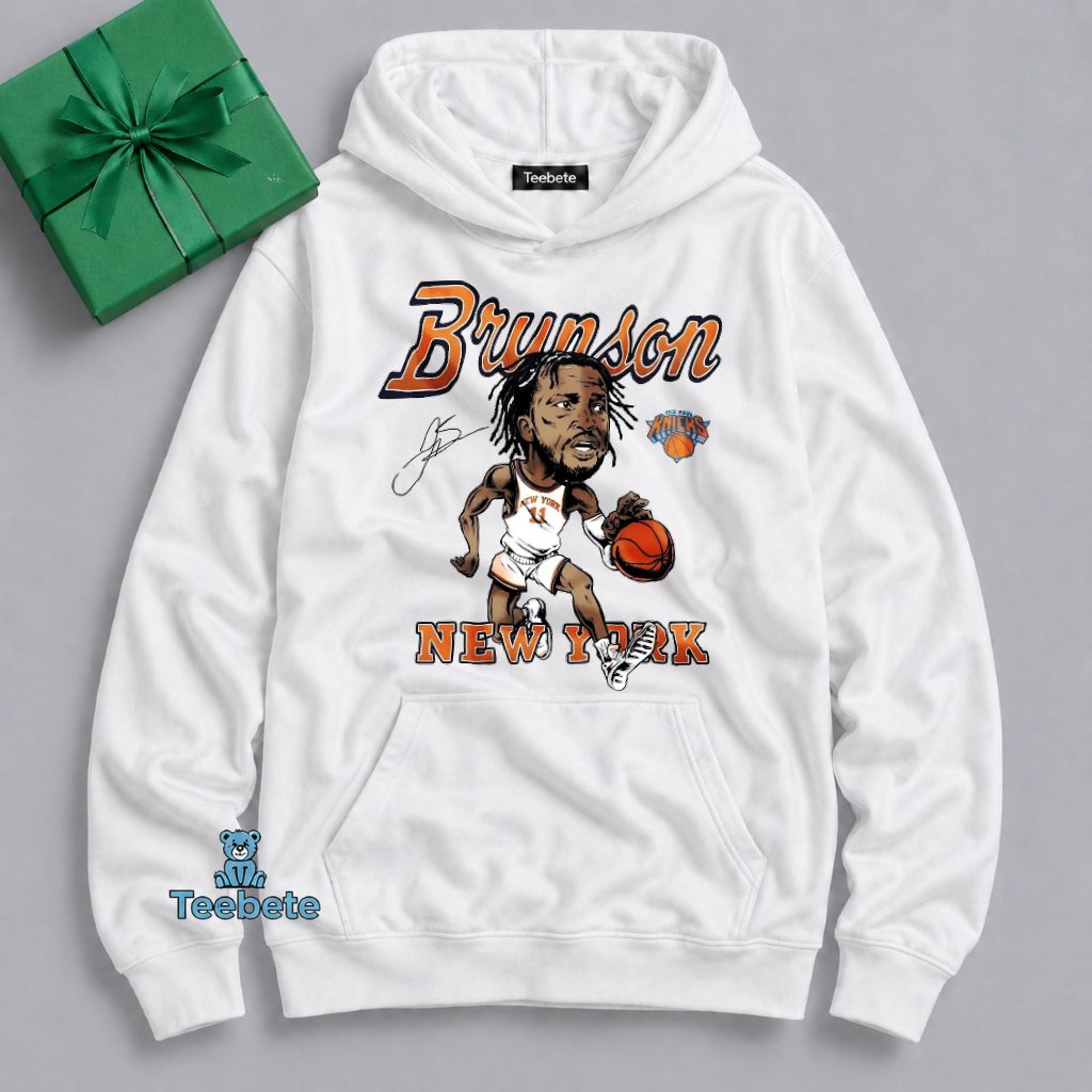 New York Knicks Jalen Brunson Cartoon Graphic Hoodie New York Knicks Jalen Brunson Cartoon Graphic Hoodie