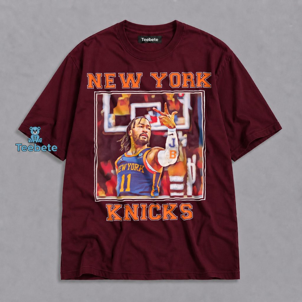 New York Knicks Jalen Brunson Number 11 Shooting Basketball Shirt