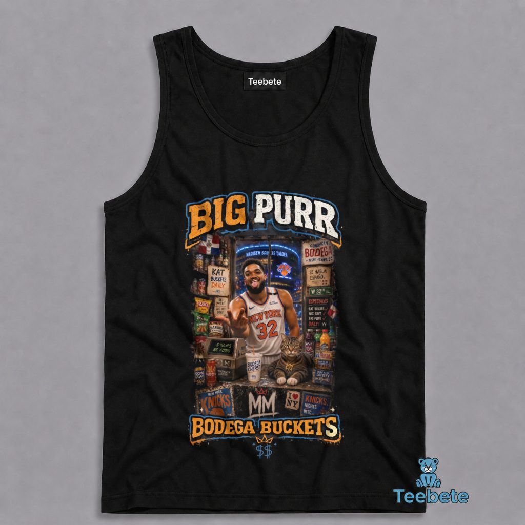 New York Knicks Karl Anthony Towns Big Purr Bodega Buckets Tanktop New York Knicks Karl Anthony Towns Big Purr Bodega Buckets Tanktop