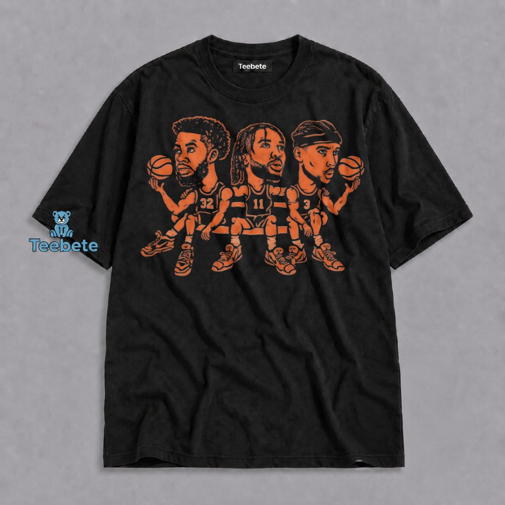New York Knicks Karl Anthony Towns Jalen Brunson Josh Hart Big Three Shirt