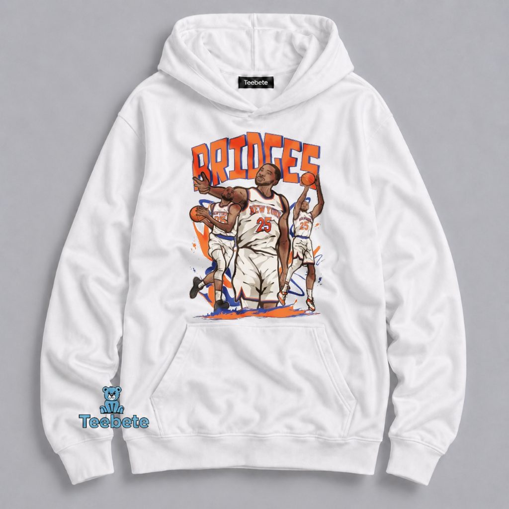 New York Knicks Mikal Bridges Number 25 Basketball Player Hoodie New York Knicks Mikal Bridges Number 25 Basketball Player Hoodie