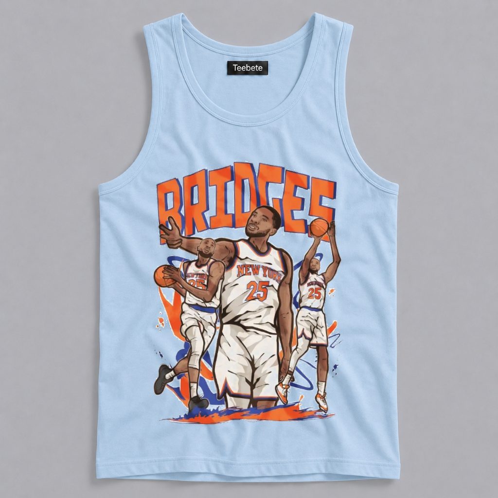 New York Knicks Mikal Bridges Number 25 Basketball Player Tanktop New York Knicks Mikal Bridges Number 25 Basketball Player Tanktop