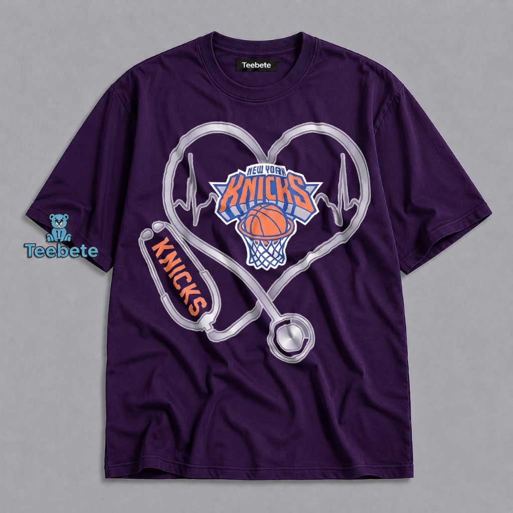 New York Knicks Nurse Day Stethoscope Heartbeat Shirt