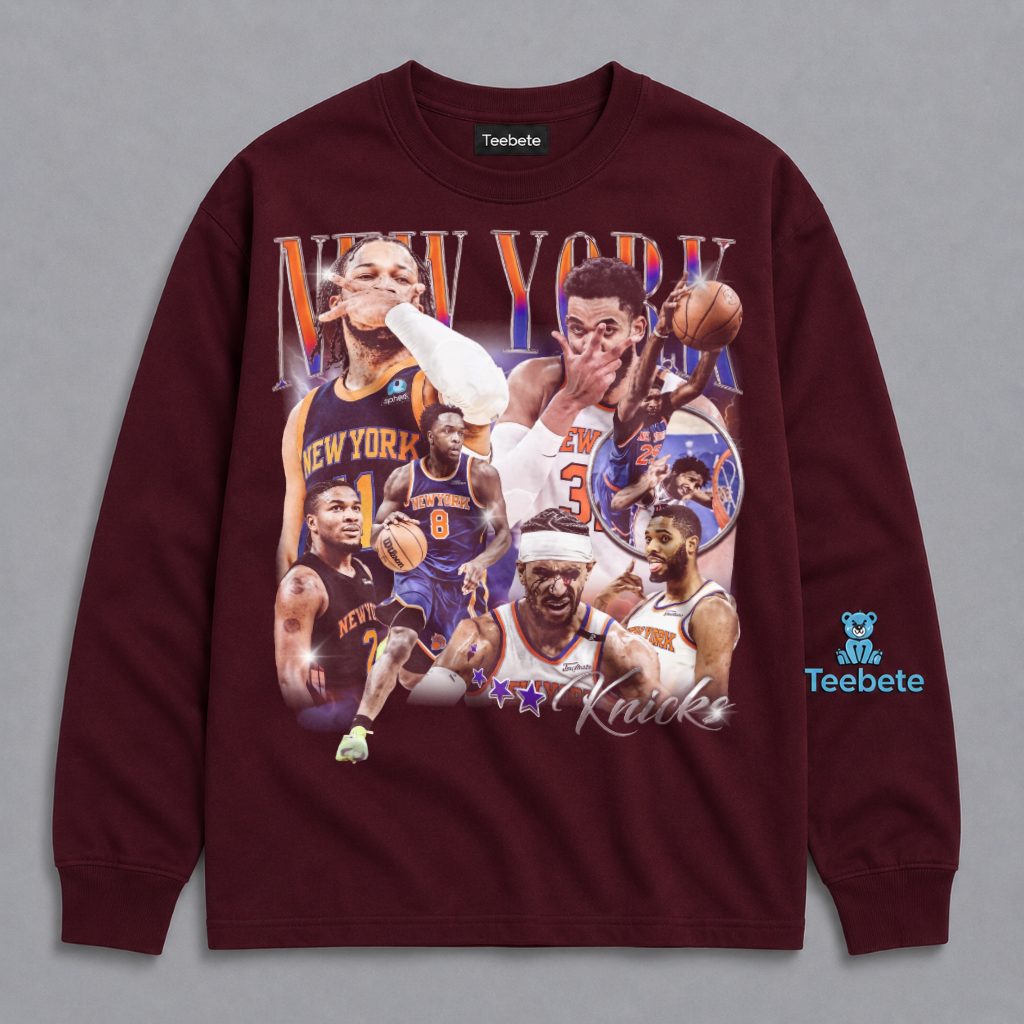 New York Knicks Players Bootleg Basketball Long Sleeve New York Knicks Players Bootleg Basketball Long Sleeve