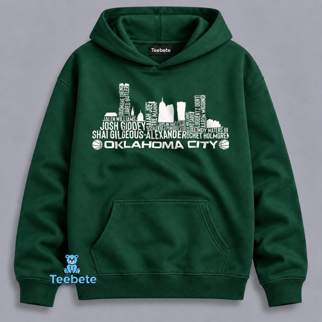 Oklahoma City Thunder Skyline Player Names Hoodie Oklahoma City Thunder Skyline Player Names Hoodie