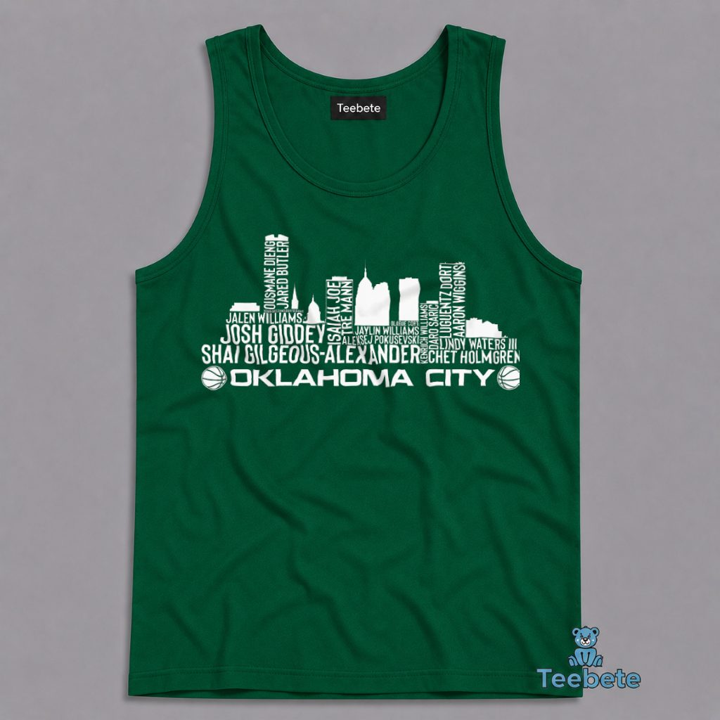 Oklahoma City Thunder Skyline Player Names Tanktop Oklahoma City Thunder Skyline Player Names Tanktop