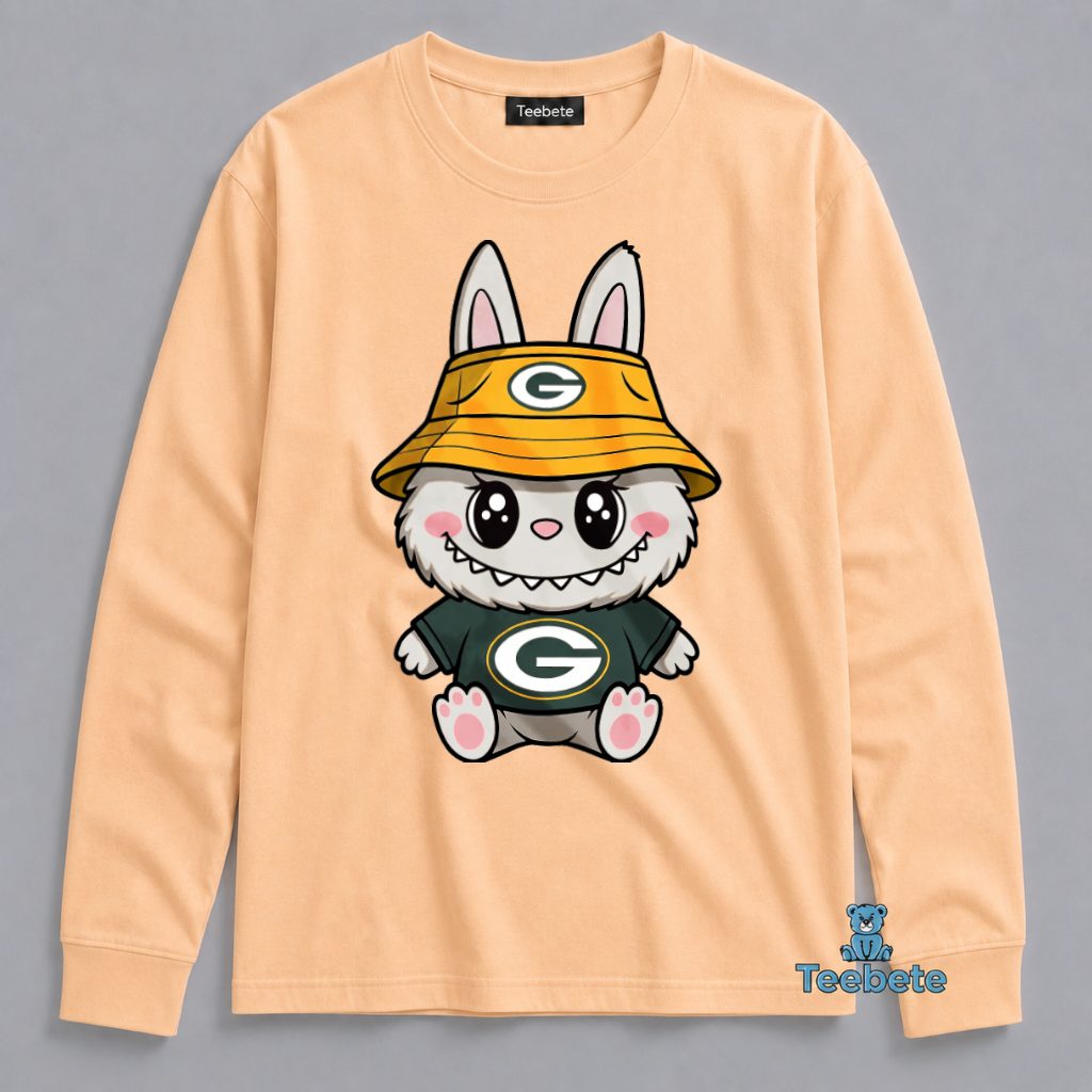 Packers Cute Kawaii Bunny Monster Green Bay Fan Long Sleeve Packers Cute Kawaii Bunny Monster Green Bay Fan Long Sleeve