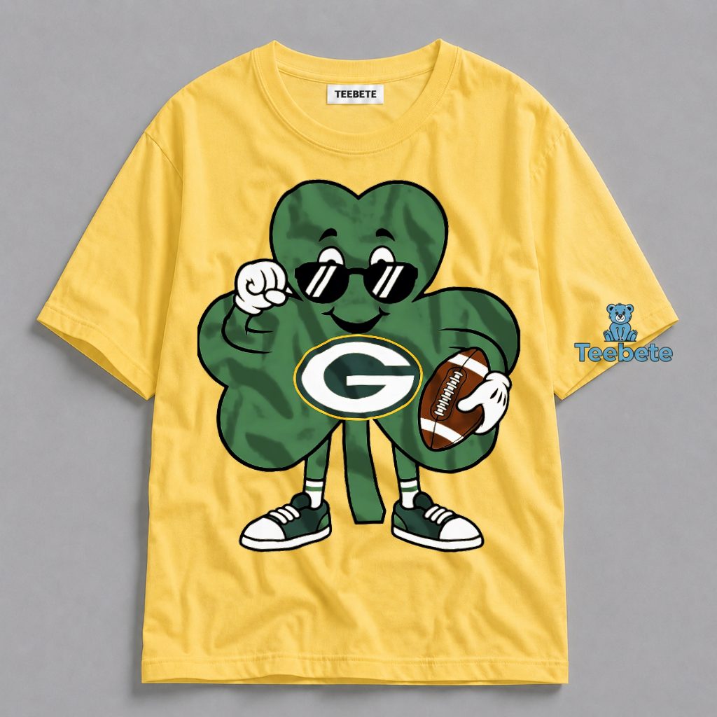 Packers Dabbing Shamrock Lucky Clover St Patricks Day Shirt