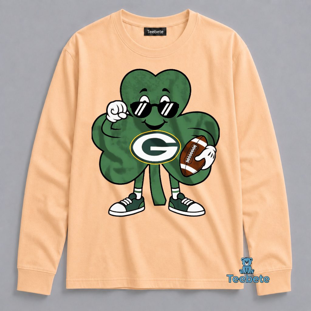 Packers Dabbing Shamrock Lucky Clover St Patricks Day Long Sleeve Packers Dabbing Shamrock Lucky Clover St Patricks Day Long Sleeve