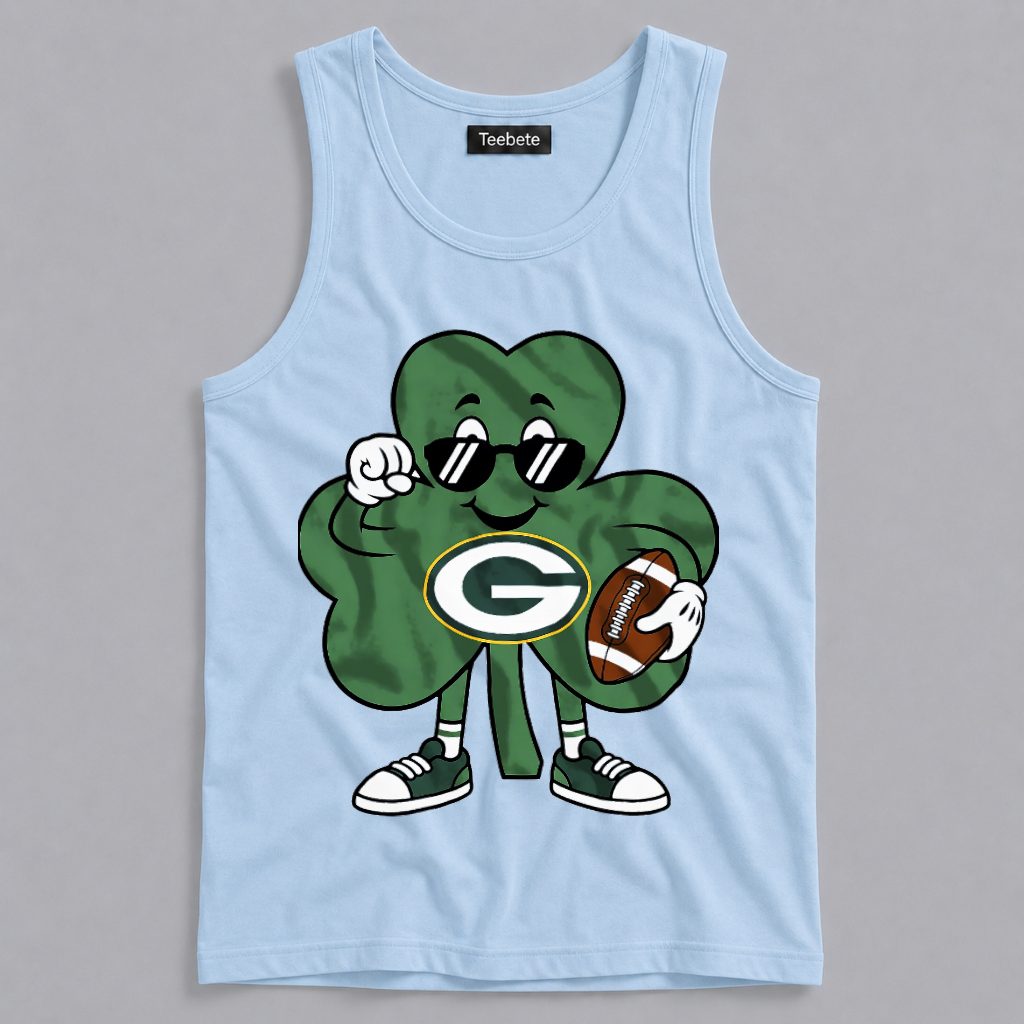 Packers Dabbing Shamrock Lucky Clover St Patricks Day Tanktop Packers Dabbing Shamrock Lucky Clover St Patricks Day Tanktop