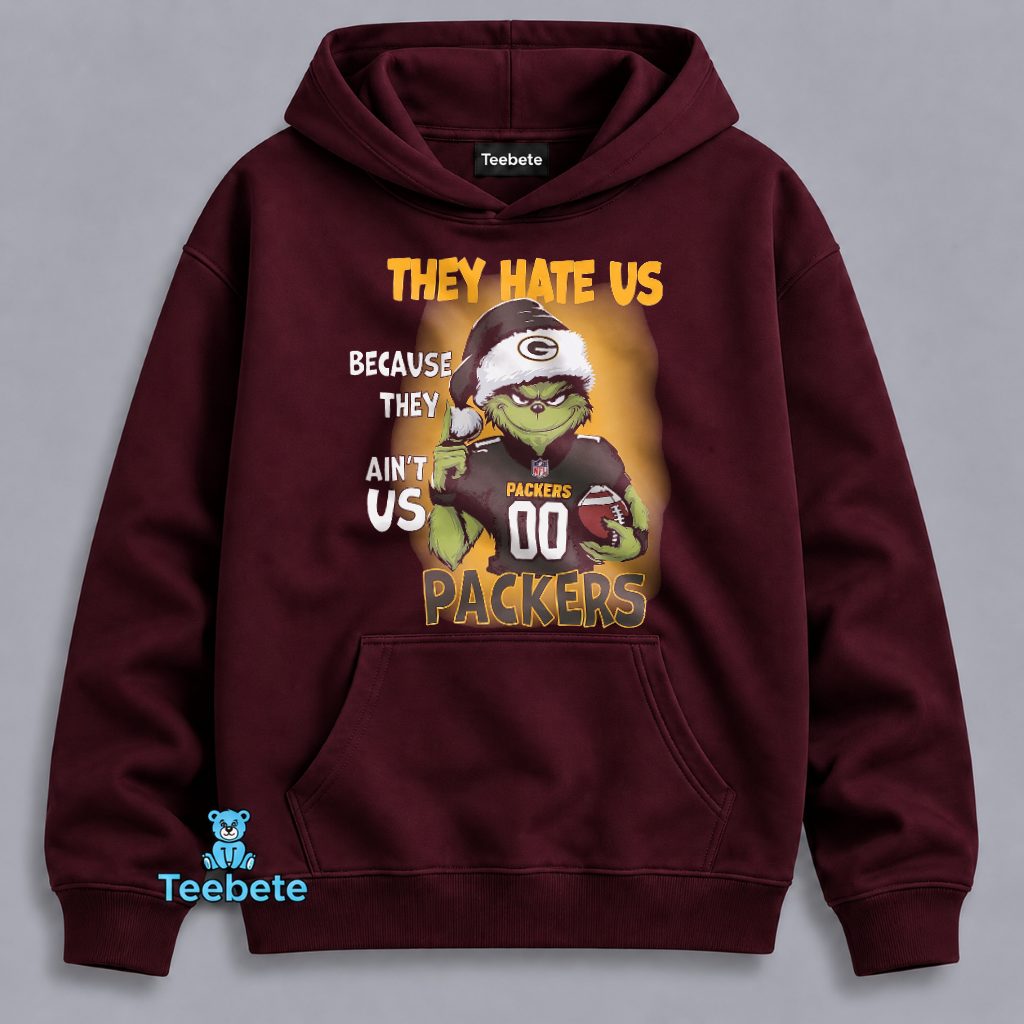 Packers Grinch They Hate Us Cause They Ain't Us Hoodie Packers Grinch They Hate Us Cause They Ain't Us Hoodie