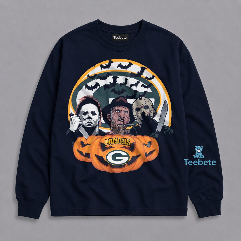 Packers Michael Myers Freddy Krueger Jason Halloween Fan Long Sleeve Packers Michael Myers Freddy Krueger Jason Halloween Fan Long Sleeve