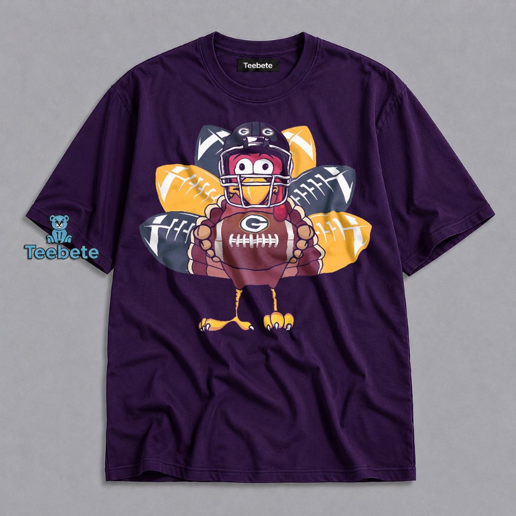 Packers Thanksgiving Turkey Football Helmet Funny Fan Shirt