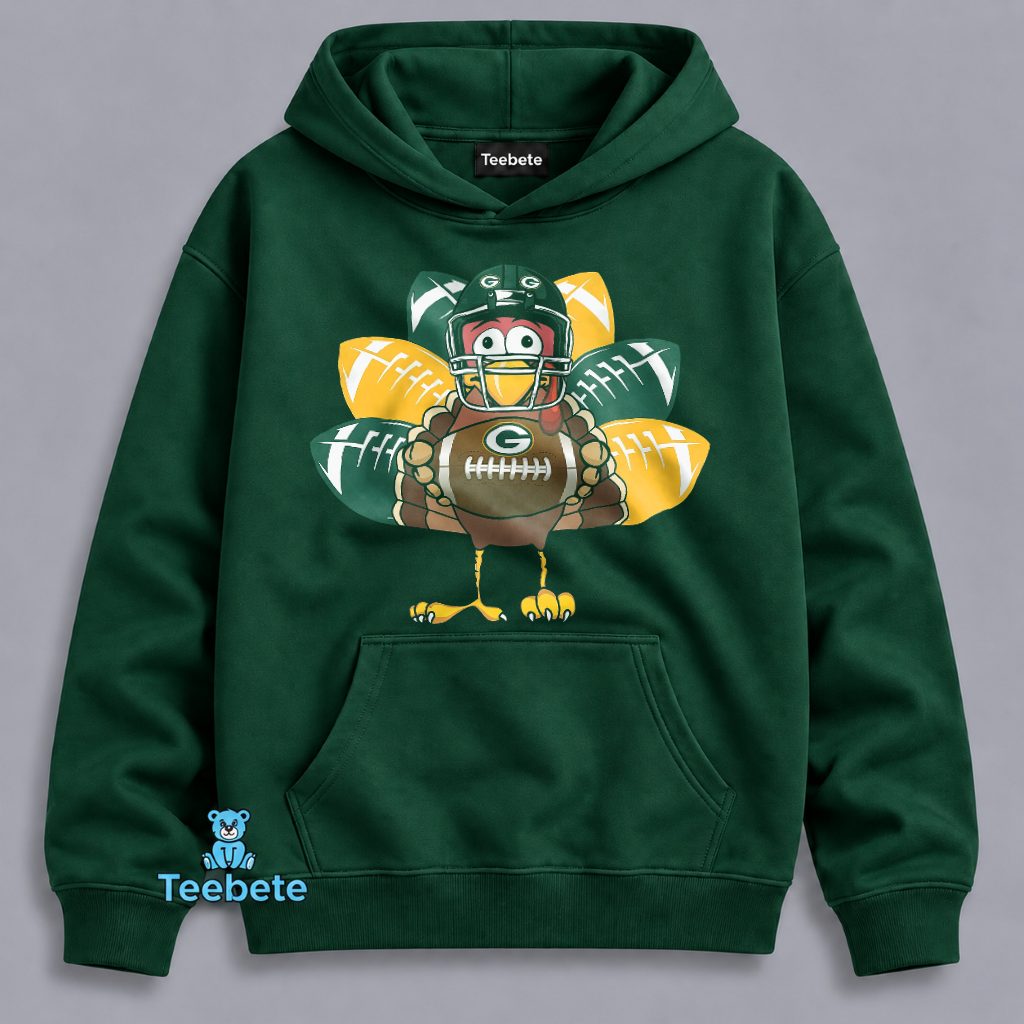 Packers Thanksgiving Turkey Football Helmet Funny Fan Hoodie Packers Thanksgiving Turkey Football Helmet Funny Fan Hoodie