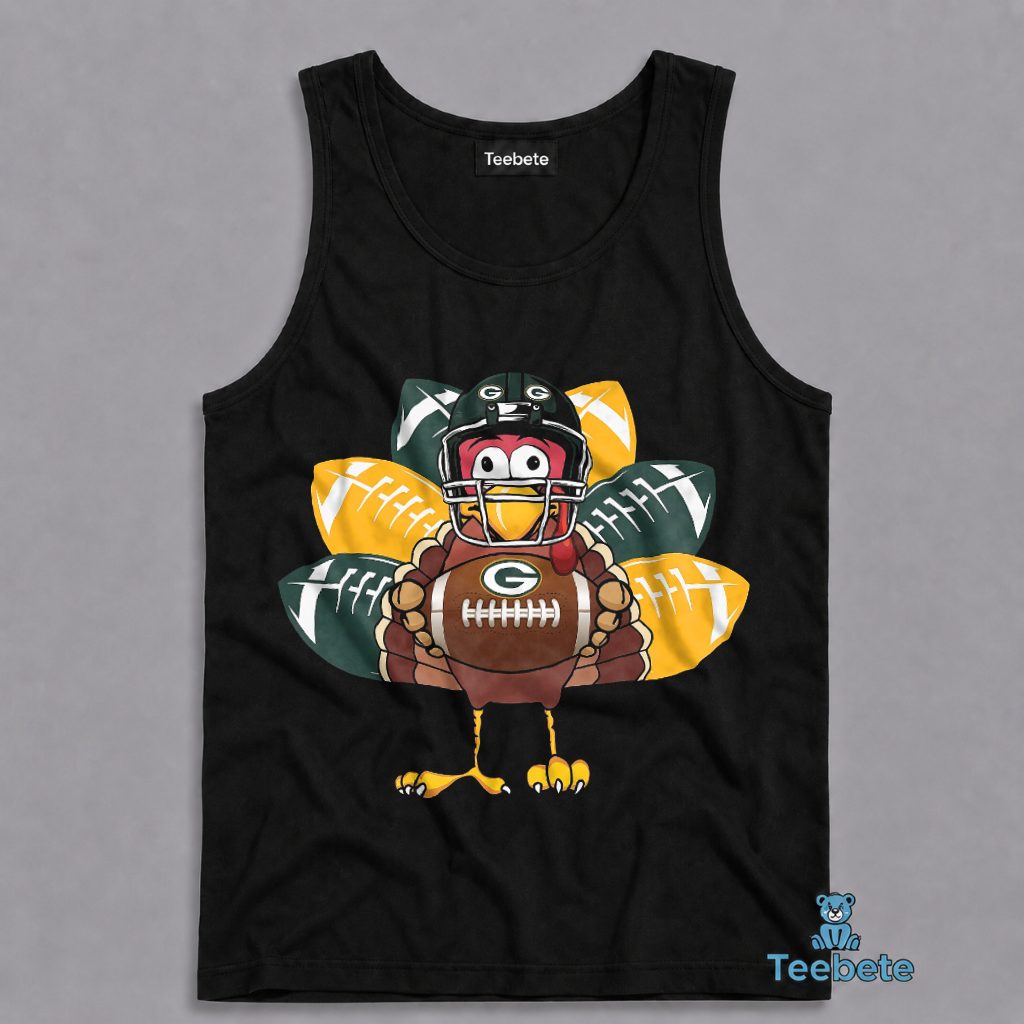 Packers Thanksgiving Turkey Football Helmet Funny Fan Tanktop Packers Thanksgiving Turkey Football Helmet Funny Fan Tanktop