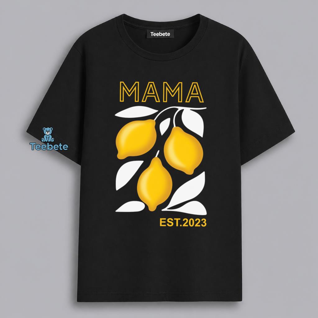 Personalized Lemon Floral Mom Est 2023 Shirt