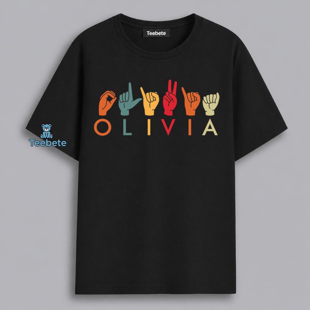 Personalized Olivia ASL Sign Language Shirt