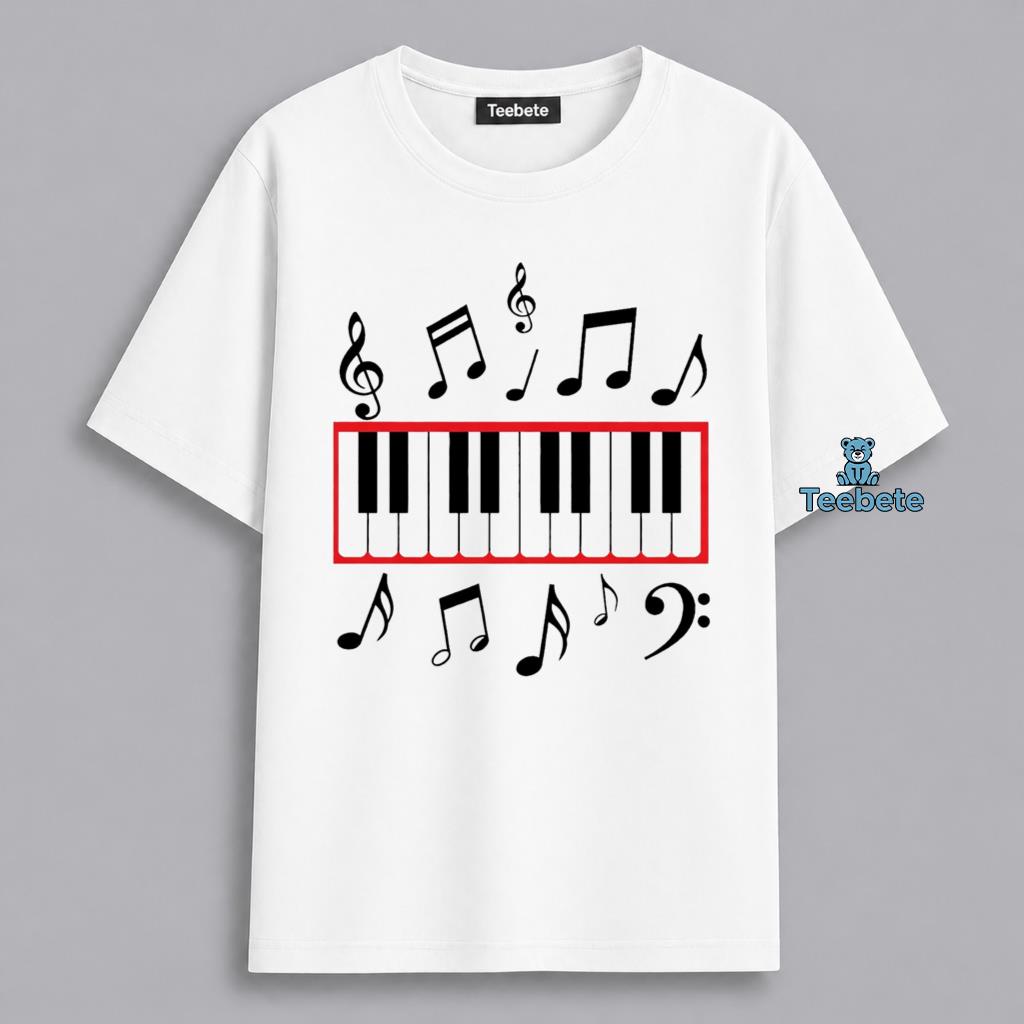 Piano Keyboard Notes Musician Lover Shirt