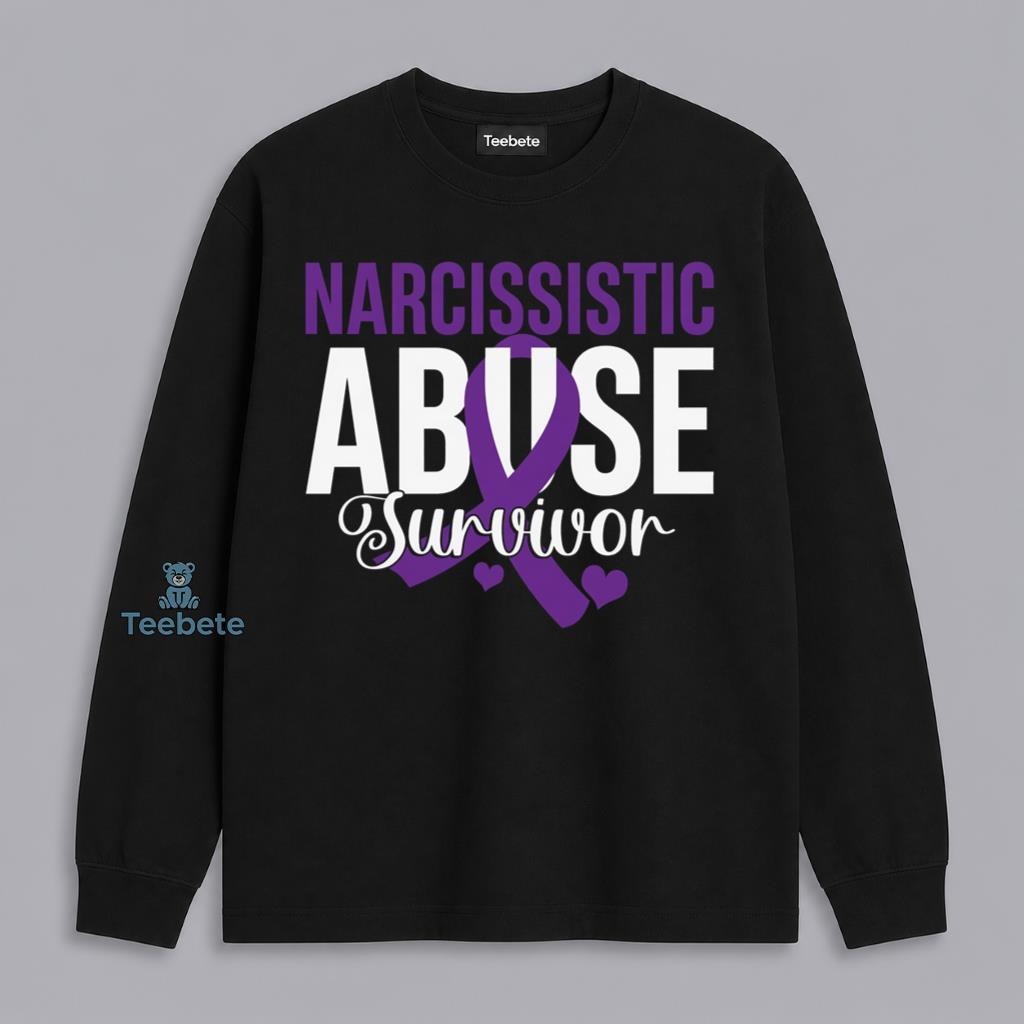 Purple Ribbon Narcissistic Abuse Survivor Awareness Healing Long Sleeve Purple Ribbon Narcissistic Abuse Survivor Awareness Healing Long Sleeve