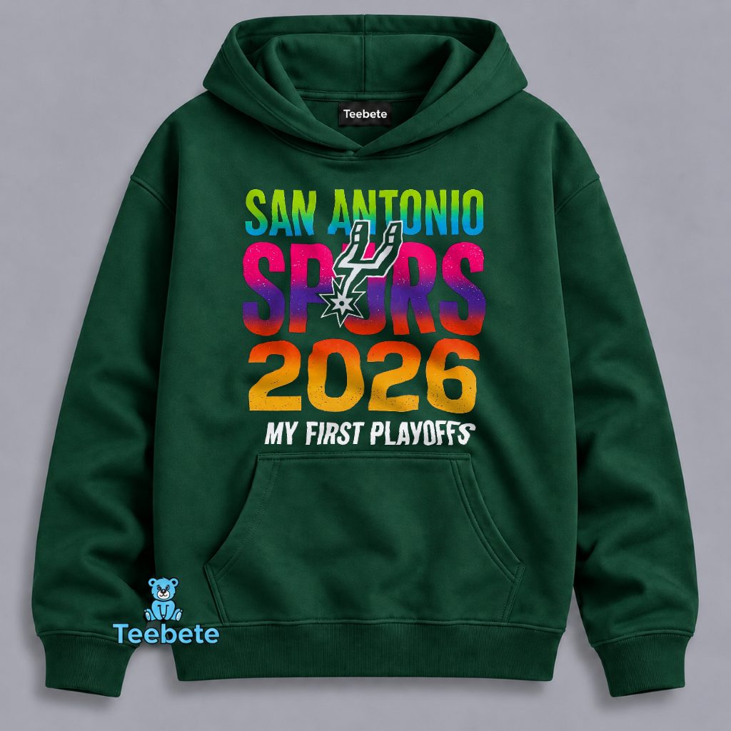 San Antonio Spurs 2026 My First Playoffs Hoodie San Antonio Spurs 2026 My First Playoffs Hoodie