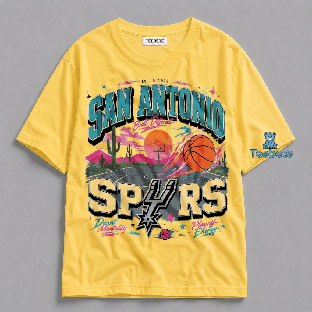 San Antonio Spurs Est 1973 Desert Mentality Playoff Energy Retro Shirt