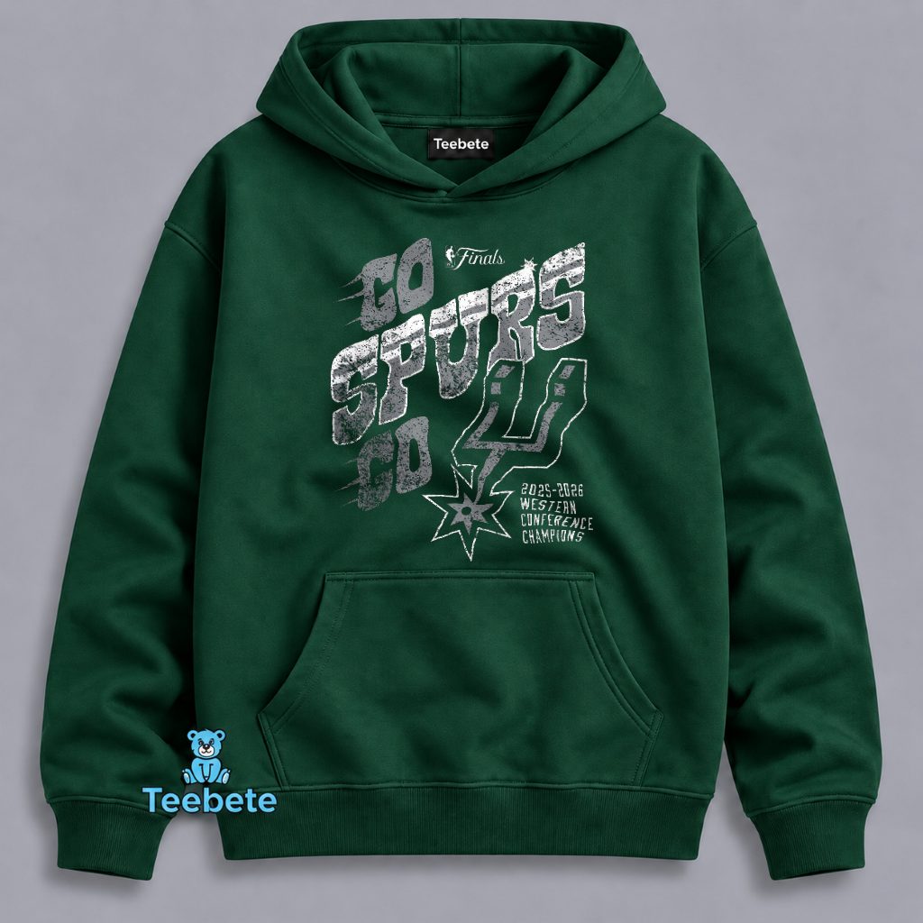San Antonio Spurs Go Spurs Go 2025-2026 NBA Western Conference Champions Hoodie San Antonio Spurs Go Spurs Go 2025-2026 NBA Western Conference Champions Hoodie