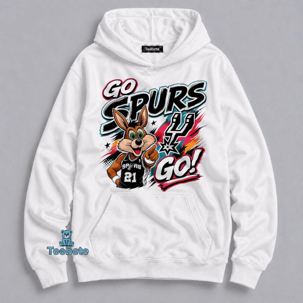San Antonio Spurs Go Spurs Go Coyote Mascot Comic Style Hoodie San Antonio Spurs Go Spurs Go Coyote Mascot Comic Style Hoodie