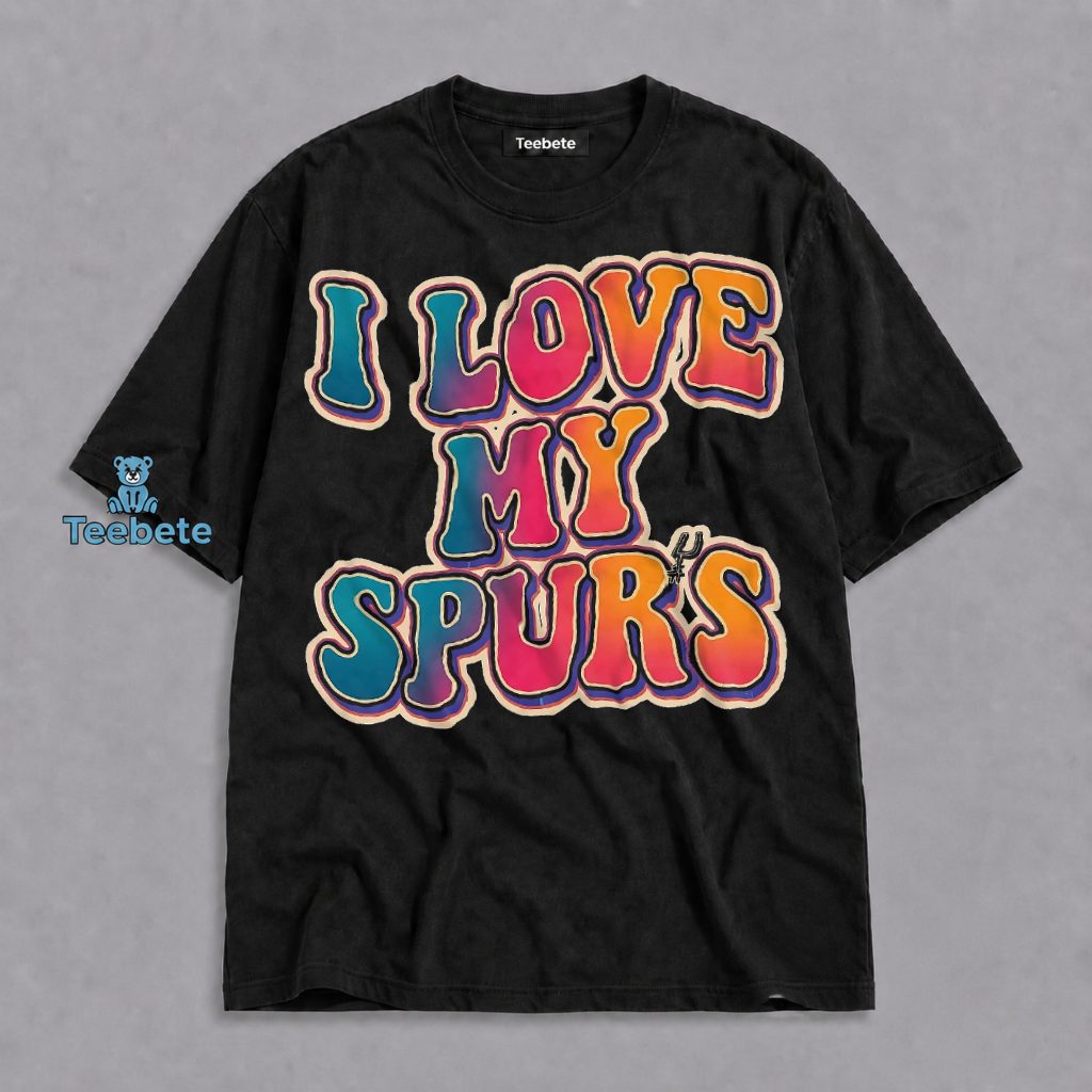 San Antonio Spurs I Love My Spurs Groovy Retro Colorful Shirt
