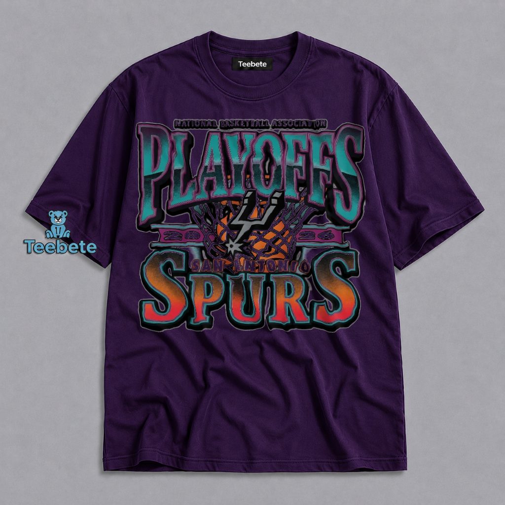 San Antonio Spurs NBA Playoffs 2026 Basketball Net Retro Shirt