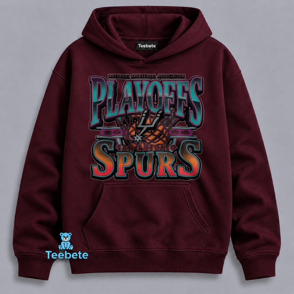 San Antonio Spurs NBA Playoffs 2026 Basketball Net Retro Hoodie San Antonio Spurs NBA Playoffs 2026 Basketball Net Retro Hoodie