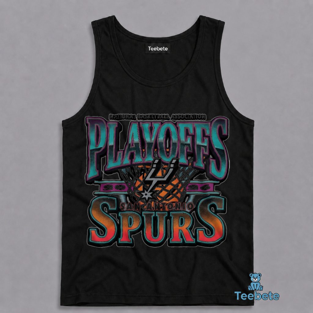 San Antonio Spurs NBA Playoffs 2026 Basketball Net Retro Tanktop San Antonio Spurs NBA Playoffs 2026 Basketball Net Retro Tanktop