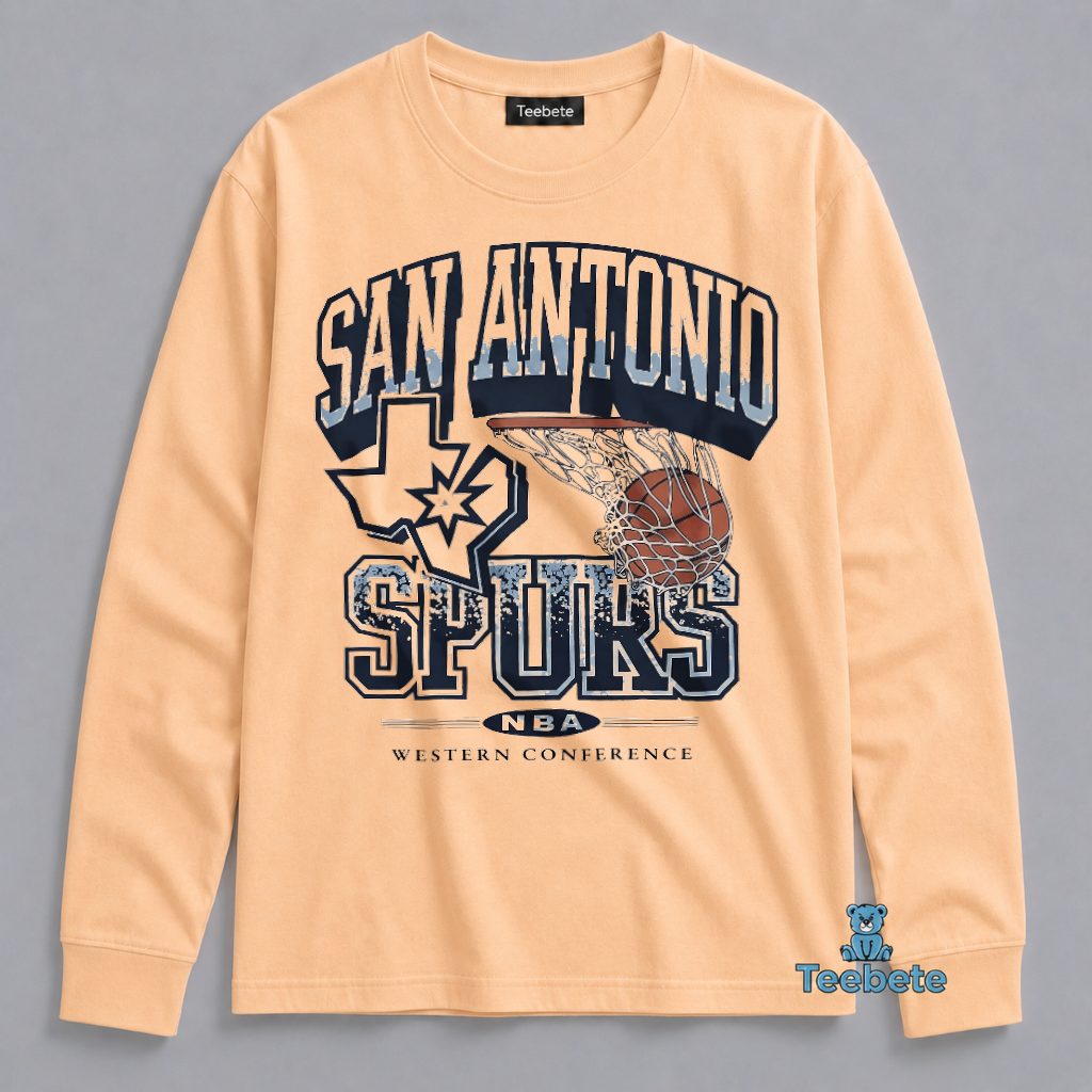 San Antonio Spurs NBA Western Conference Texas Retro Vintage Long Sleeve San Antonio Spurs NBA Western Conference Texas Retro Vintage Long Sleeve