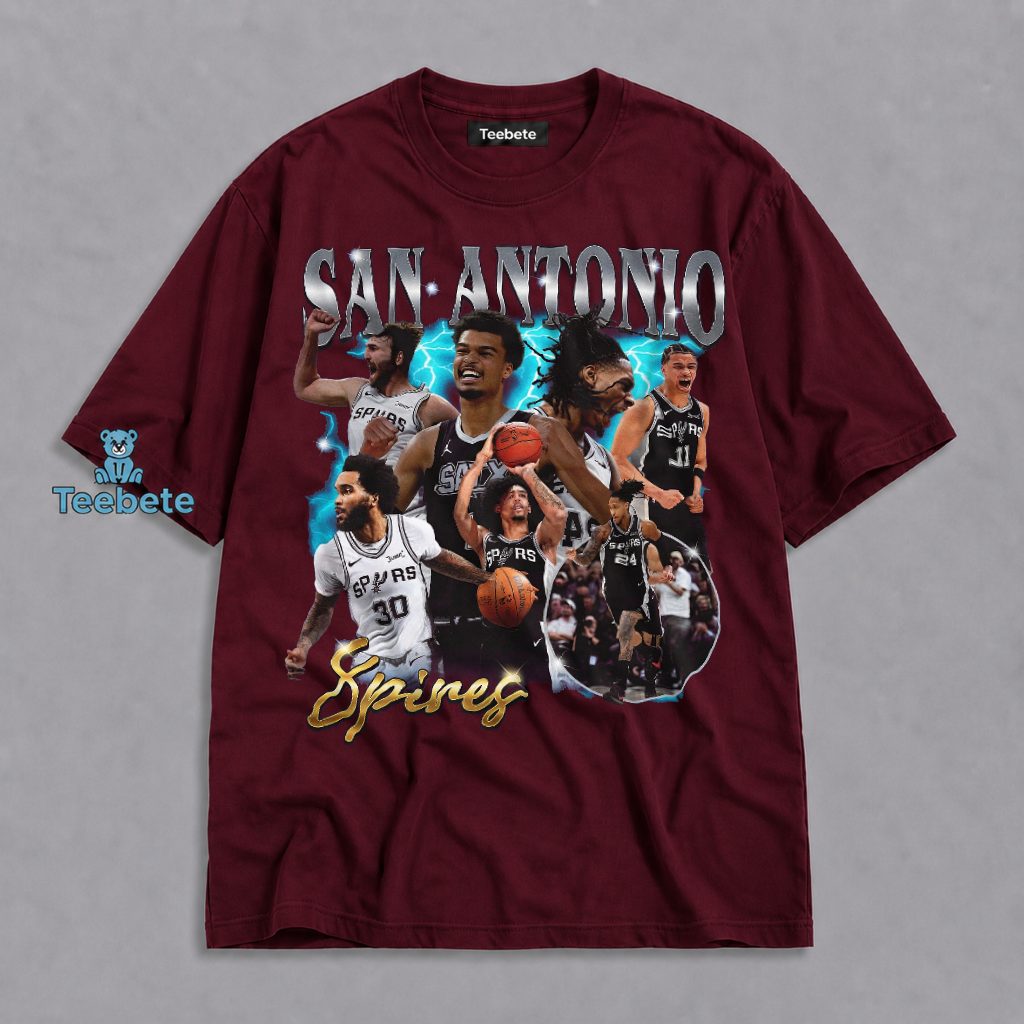 San Antonio Spurs Players Collage Bootleg Rap Style Vintage Shirt