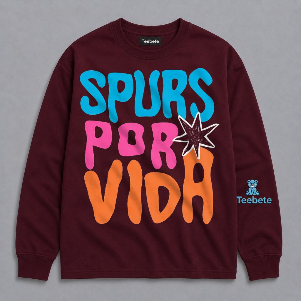 San Antonio Spurs Por Vida Colorful Groovy Fan Long Sleeve San Antonio Spurs Por Vida Colorful Groovy Fan Long Sleeve