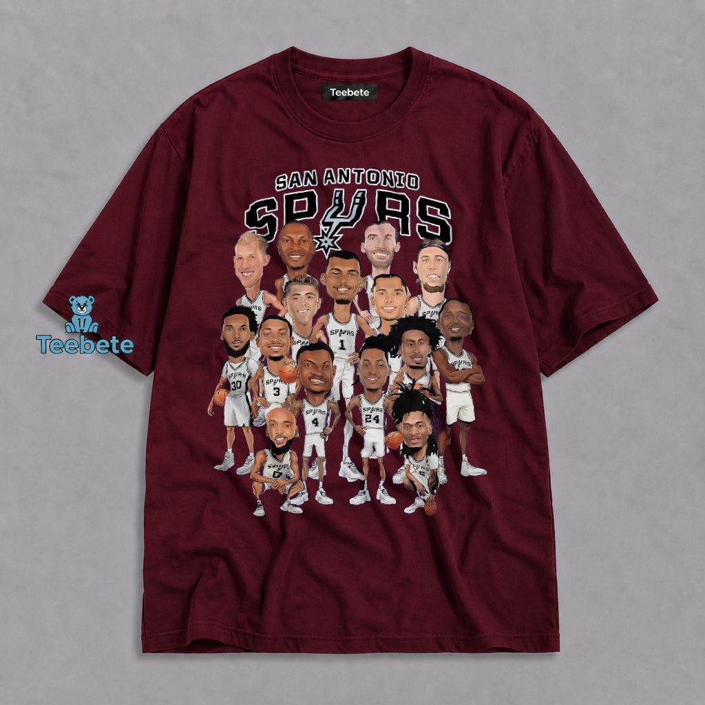 San Antonio Spurs Team Caricature Cartoon Players Shirt