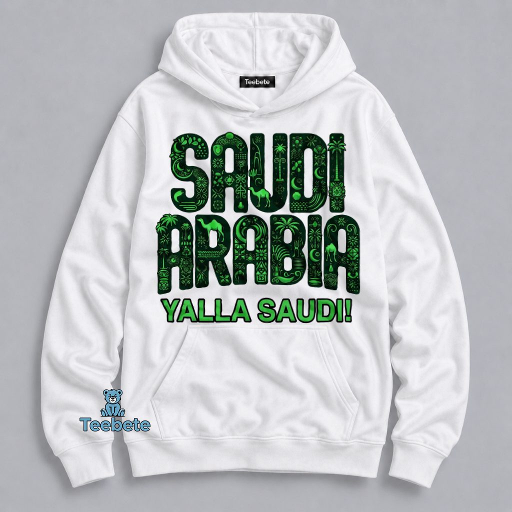 Saudi Arabia Yalla Saudi FIFA World Cup 2026 Hoodie Saudi Arabia Yalla Saudi FIFA World Cup 2026 Hoodie