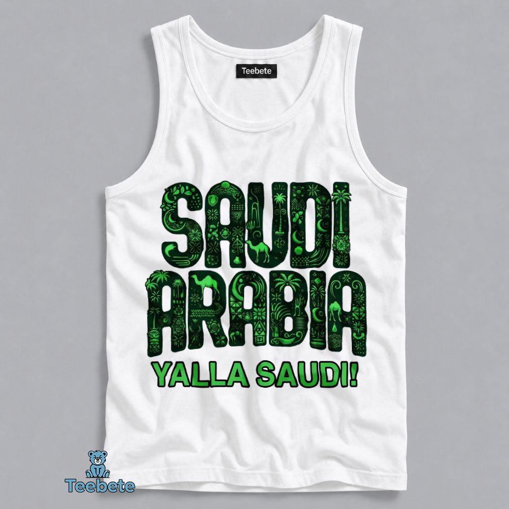 Saudi Arabia Yalla Saudi FIFA World Cup 2026 Tanktop Saudi Arabia Yalla Saudi FIFA World Cup 2026 Tanktop
