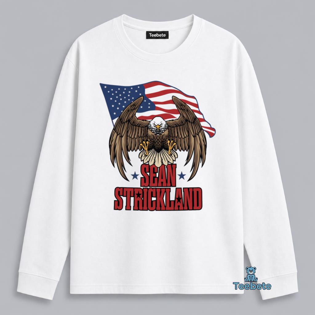 Sean Strickland Eagle American Flag Patriotic MMA Fighter Long Sleeve Sean Strickland Eagle American Flag Patriotic MMA Fighter Long Sleeve